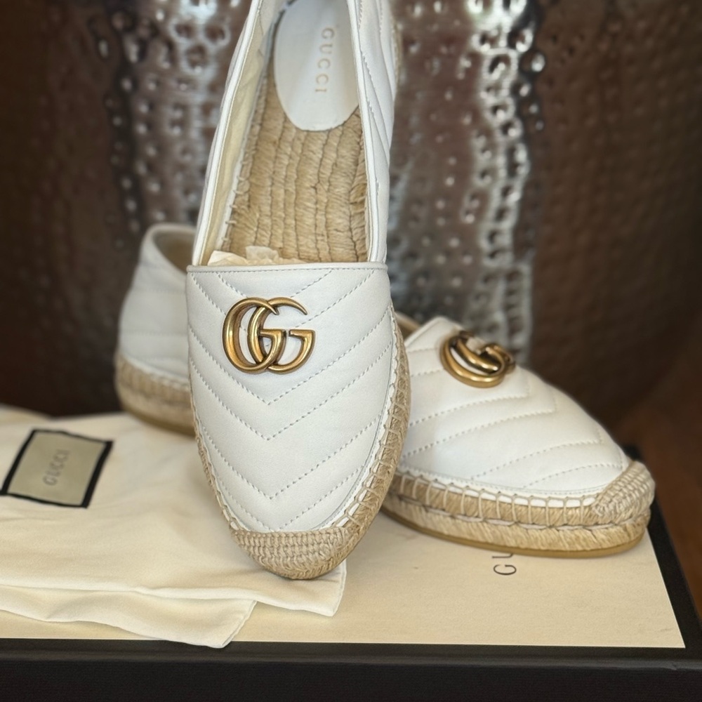 Gucci Espadrille white double G Shoes